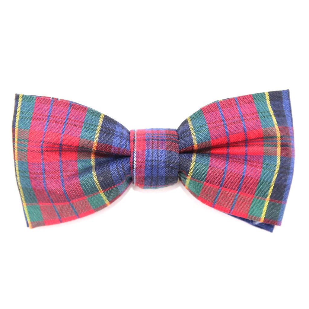 Boys Plaid Tartan Bow Tie - Magnetic
