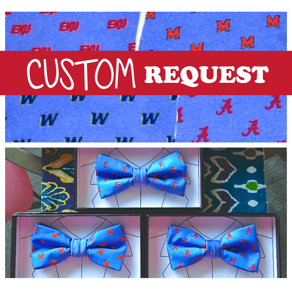 Bowtie - #1 Design Your Own Tie - For Personal Gifts, Matching Groomsmen, Weddings, Events