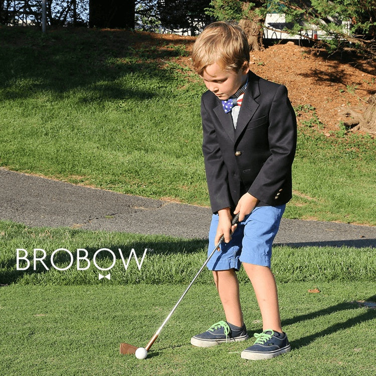 Bowtie - A July 4th Classic USA Flag Magnetic Bow Tie Junior