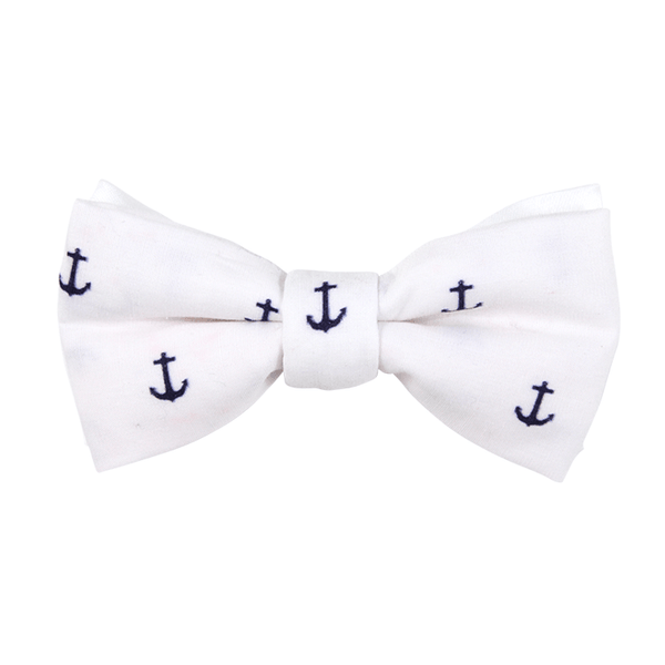 Bowtie - Anchors In White Magnetic Bow Tie Mens