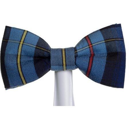 Bowtie - Blue Uniform Plaid Magnetic Bow Tie