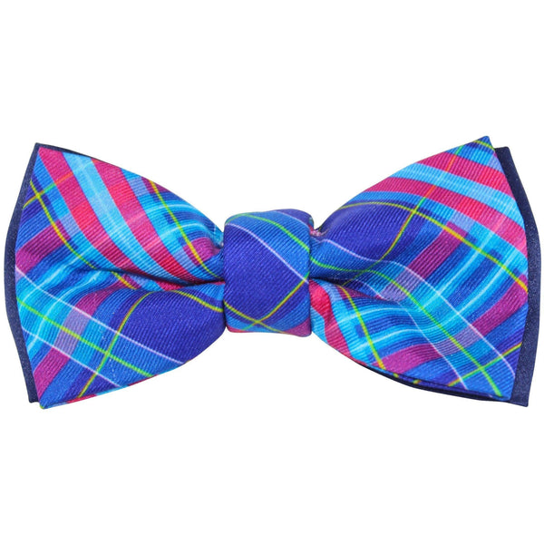 Bowtie - Boys Blue Plaid Magnetic Bow Tie