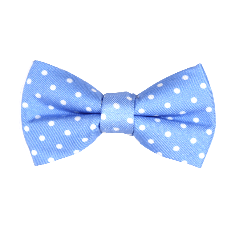Bowtie - Classic Periwinkle Blue Polka Dot Magnetic Bow Tie
