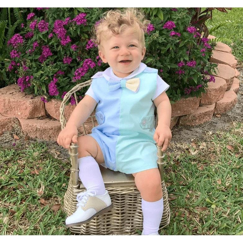 Bowtie - Color Block Multi-Seersucker Magnetic Bow Tie