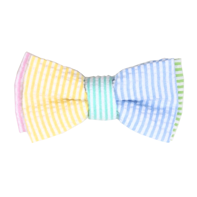 Bowtie - Color Block Multi-Seersucker Magnetic Bow Tie
