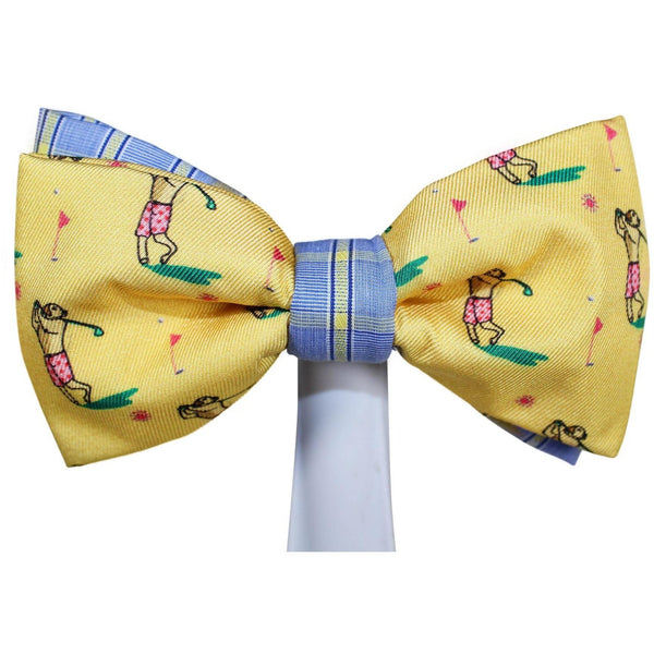 Bowtie - Labrador Dog And Golf Yellow Magnetic Bow Tie