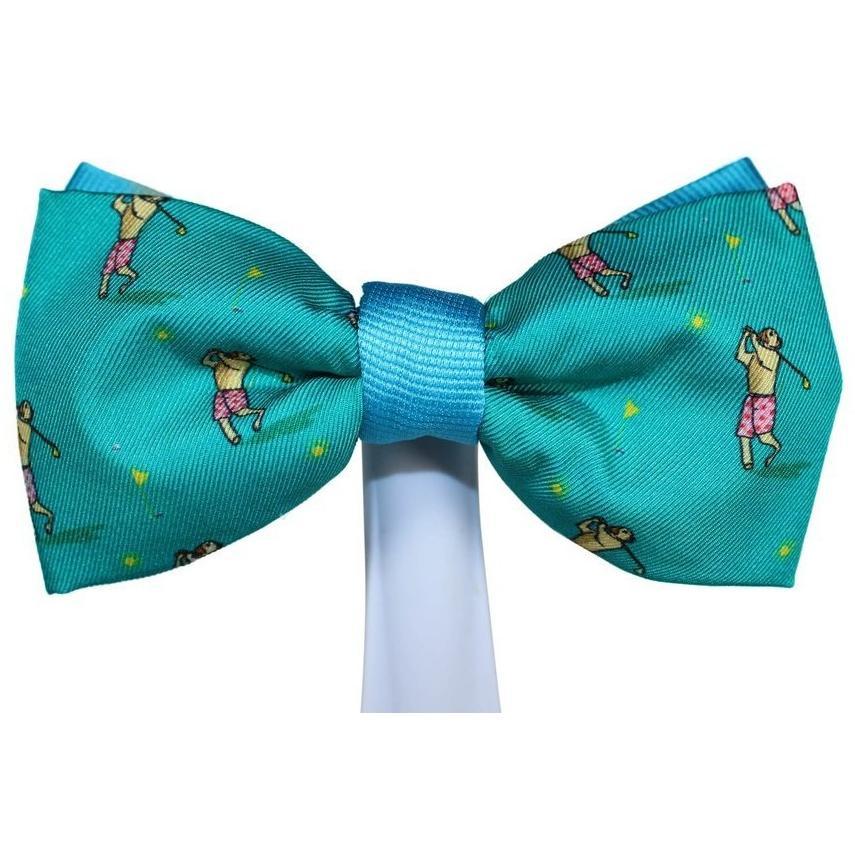 Bowtie - Labrador Dog And Golf Yellow Magnetic Bow Tie