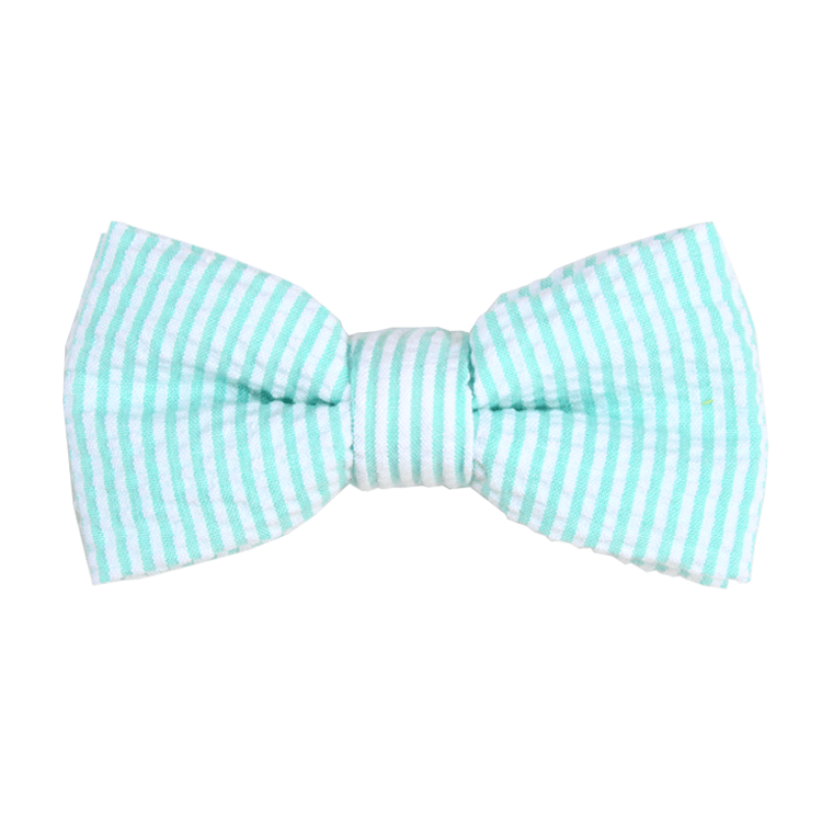 Bowtie - Mint Teal Seersucker Magnetic Bow Tie