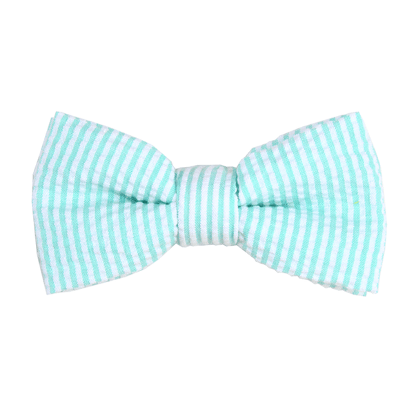 Bowtie - Mint Teal Seersucker Magnetic Bow Tie