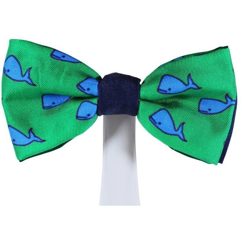 Bowtie - Nautical Whales Blue Magnetic Bow Tie Juniors