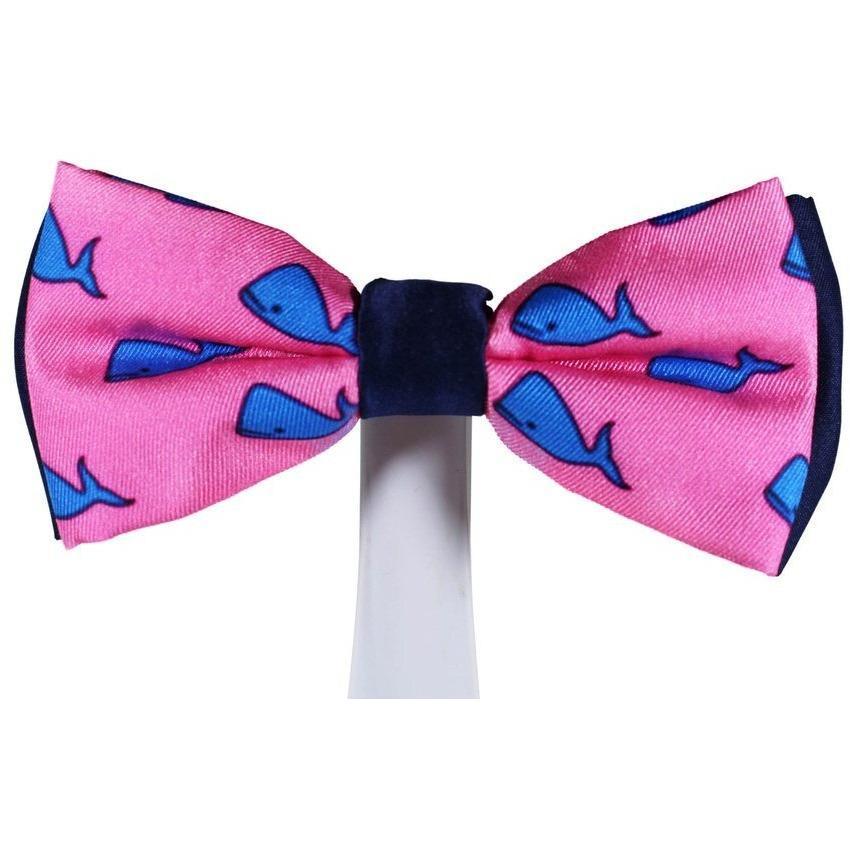 Bowtie - Nautical Whales Blue Magnetic Bow Tie Juniors