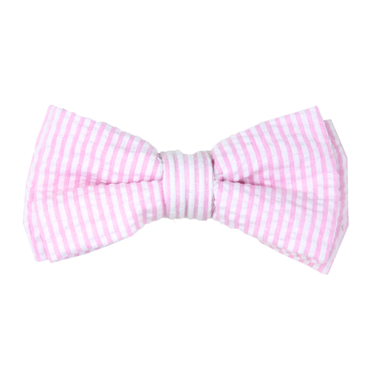 Bowtie - Pink Seersucker Magnetic Bow Tie