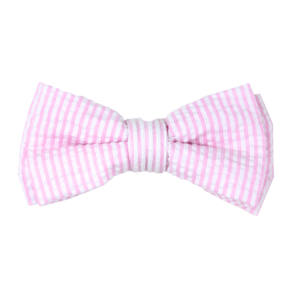 Bowtie - Pink Seersucker Magnetic Bow Tie