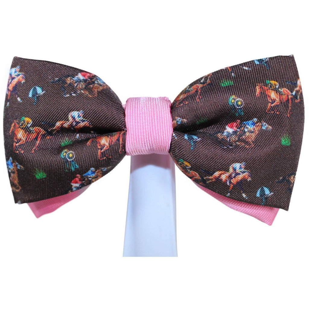 Bowtie - Sports Horse Racing Brown Magnetic Bow Tie