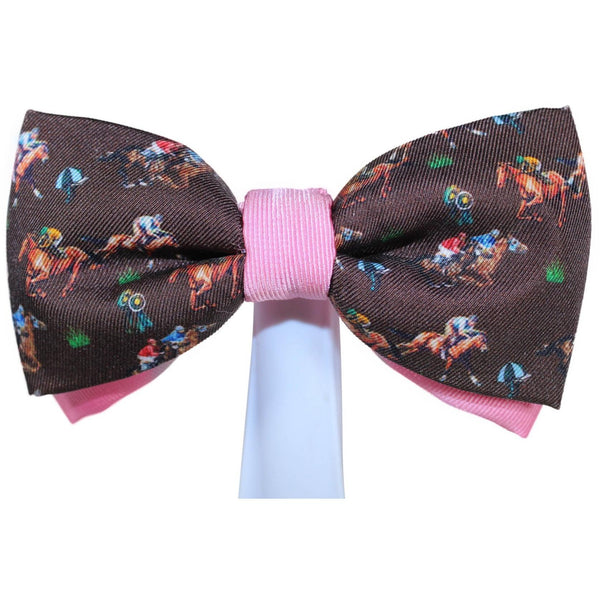 Bowtie - Sports Horse Racing Brown Magnetic Bow Tie
