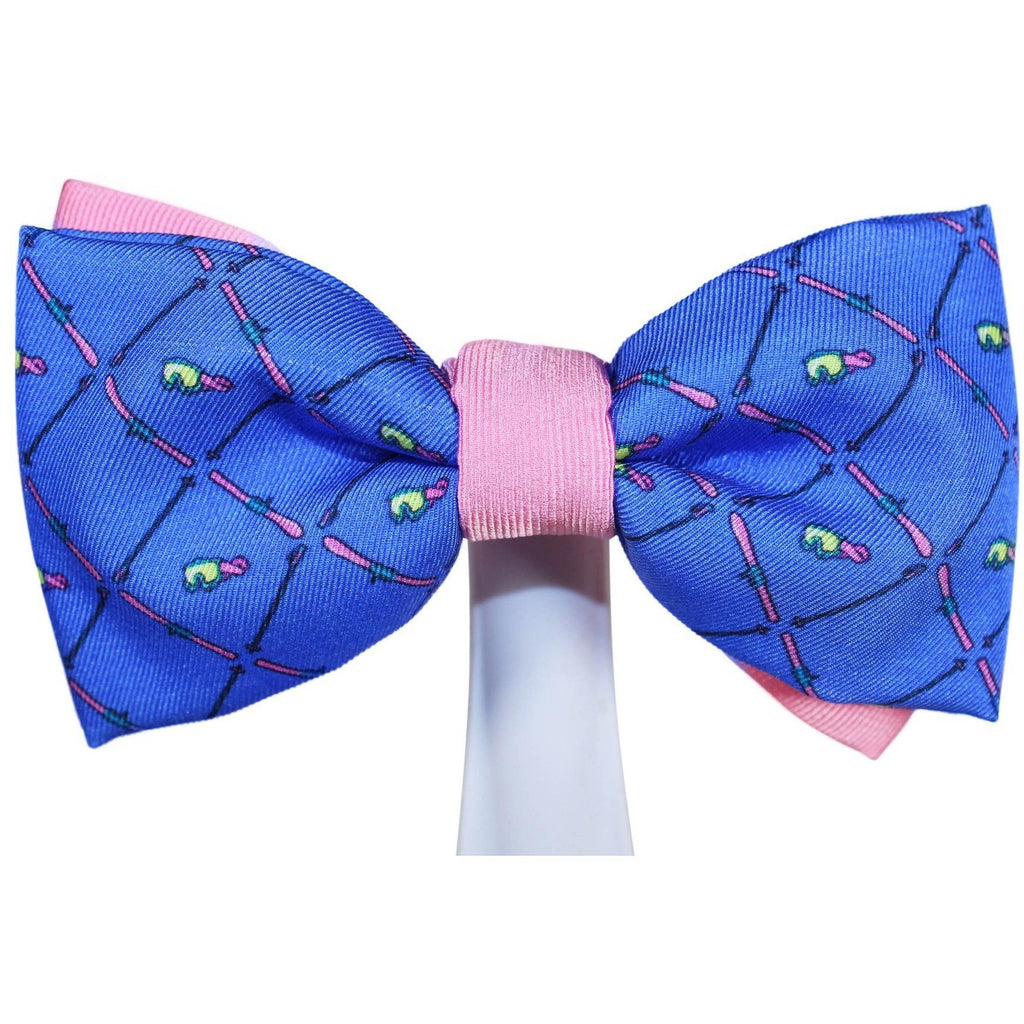 Bowtie - Sports Skiing Blue Magnetic Bow Tie
