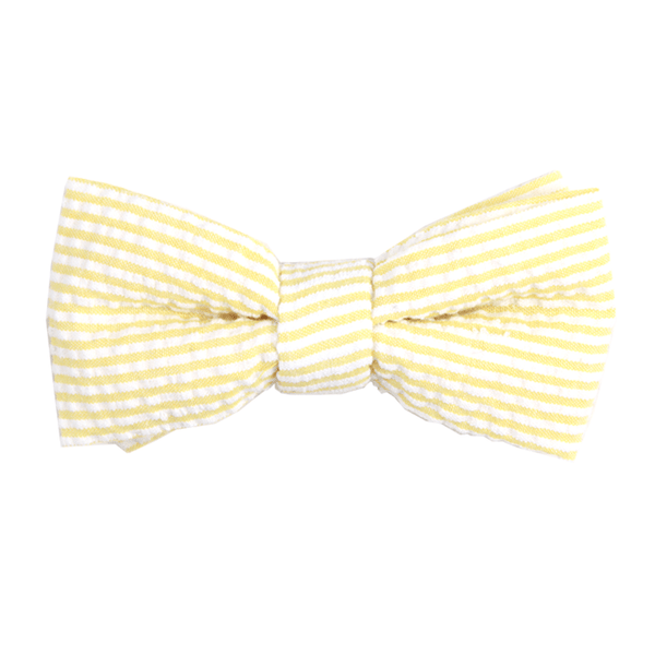 Bowtie - Yellow Seersucker Magnetic Bow Tie